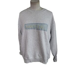 Unemployed Denim Sweatshirt Medium Gray Nantucket Patch Crewneck Women
